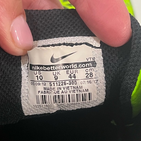 Men’s Nike Free 3.0 neon green with black Nike logo size 10 - Picture 9 of 9